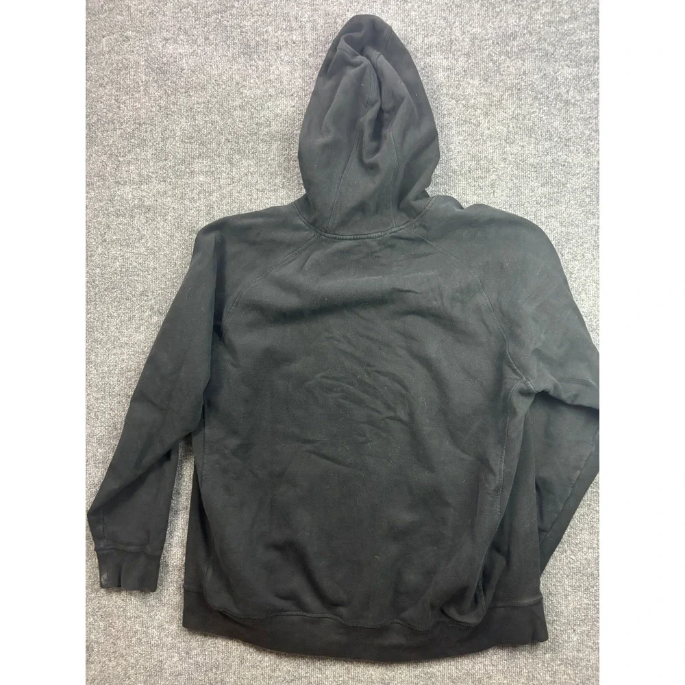 The North Face Hoodie Men XL Black Embroidered Logo Pullover Fleece Raglan